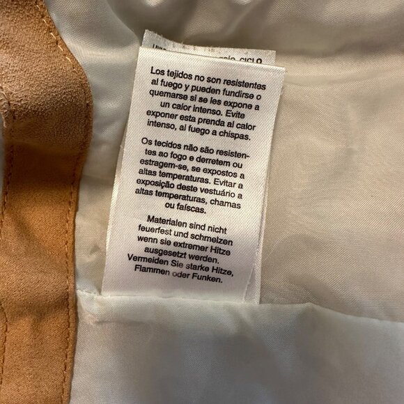 Columbia Womens Tan Zip Pockets Jacket Faux Fur Lined Polyester Size L - Picture 14 of 16